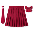 Pure (dark red) skirt + bow tie + tie / 140CM