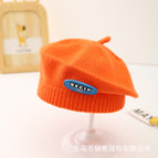 Smiley leather label beret-orange / 3-48 months