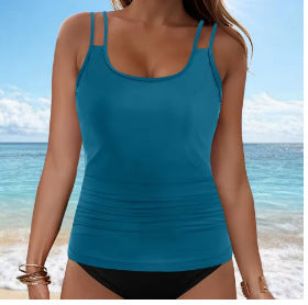 [Set] 2025 New Women's Split Swimsuit Digital Printing European and American Large Size Tankini Dropshipping