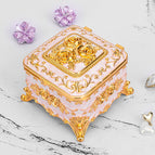 Jewelry box square rose gold white