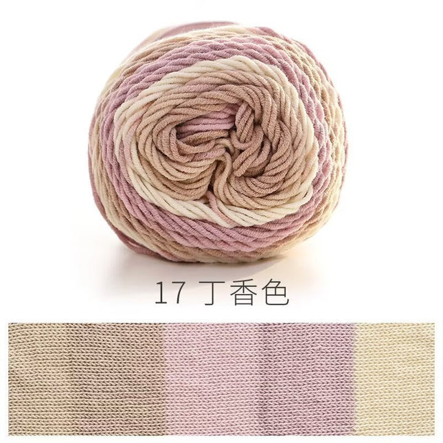 Ruyi Bird 5-strand Milk Cotton Dyed Rainbow Cotton Cake Ball Wool Ball Handmade DIY Woven Scarf Pillow Blanket