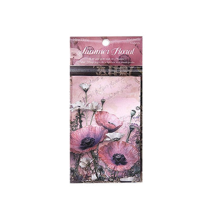 Light-Picking Retro Handbook Material Paper Flower Shadow Broken Seal Series Creative Flower Background Base Material Decorative Paper