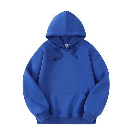 Cross-Border Spot Wholesale Hooded Sweatshirt Solid Color Unisex Loose Drop Shoulder One-Piece Drop Shipping Plus Size Jacket Long Sleeve Inner Layer