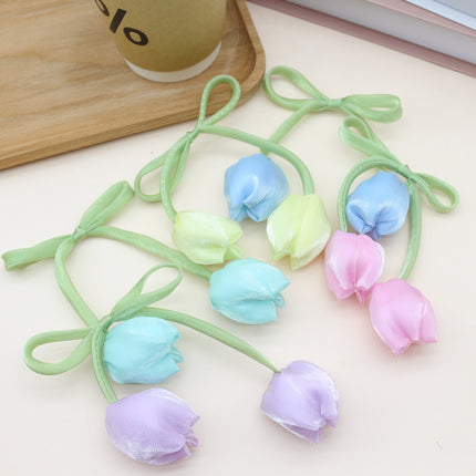 Korean Flower Bud Tulip Flower Clothing Accessories Accessories Hairpin Hair Rope Clothing Bag Accessories Accessories Manufacturer Wholesale