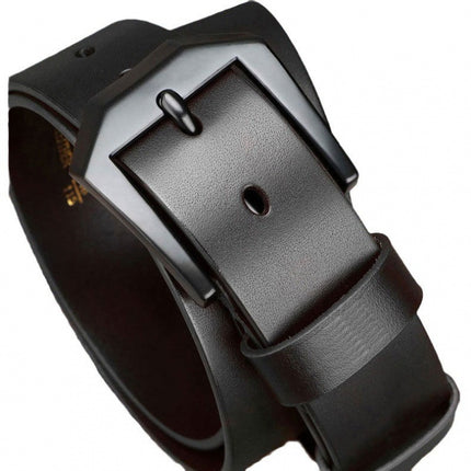 Vintage Belt Men's Genuine Leather Casual Business Simple Cowhide Belt Men's Young and Middle-aged Fashionable All-match Pin Buckle Belt