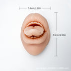 Mouth sticks out tongue
