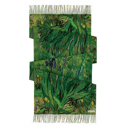 Winter Fashionable and Versatile Van Gogh Oil Painting Series Starry Sky Ladies Imitation Cashmere Long Scarf for Mother Shawl Warm Scarf