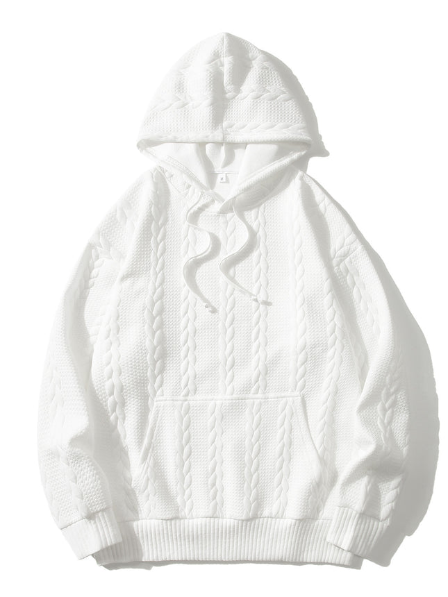 New Men's Clothing 2025 Cross-Border Foreign Trade Men's Jacquard Sweatshirt Casual Hoodie Long-Sleeved Sweatshirt