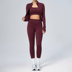 Bra + jacket + pants - bordeaux red/red / European size (2xl)