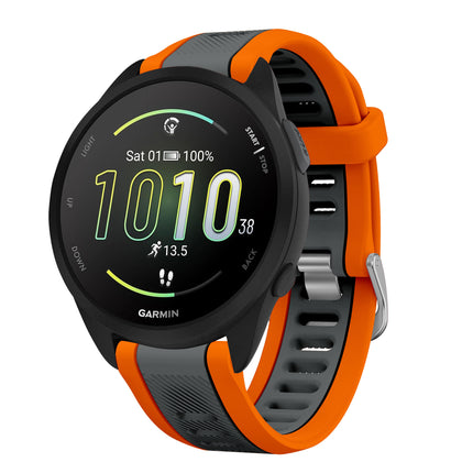 For Jiaming Forerunner 165 Silicone Two-Tone Strap Garmin 245 Venu SQ Replacement Wristband