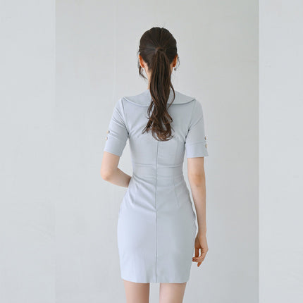 Foreign Trade Women's Clothing 2023 Summer New Korean Style Celebrity Private Clothing Suit Collar Elegant Single-breasted Professional Awable Hip