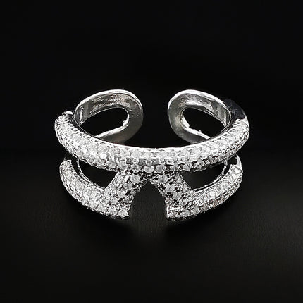 Amazon Light Luxury European and American Style Opening Adjustable Ring Female Niche Classic Design R8412