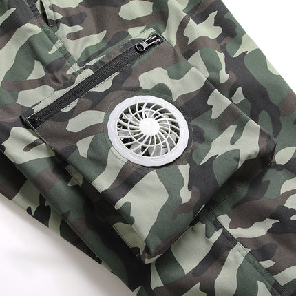 Summer Cooling Air Conditioning Pants with Fan Men's Pants Workers Workplace Clothes Charging Refrigeration Welder Labor Protection Work Pants Men