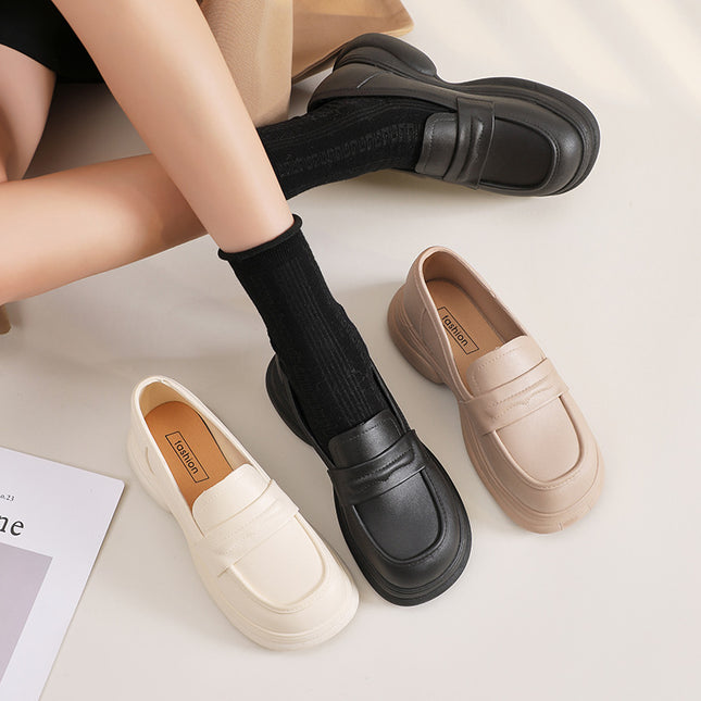 New Thick-soled Loafers Women's Mary Jane One-step Lazy Shoes Casual Single-layer Shoes Rain Boots Increased Work Shoes Cross-border