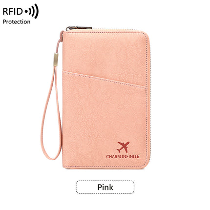 New Rfid Family Passport Holder Wallet Travel Document Storage Bag Simple Large-Capacity Credit Card Protective Case