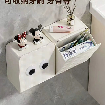 Sanitary napkin storage box wall-mounted household bathroom toilet aunt towel waterproof non-perforated tissue box storage rack