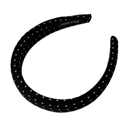 Internet Celebrity Explosion Wave Dot Black and White Fabric Sponge Hair Band Female High Cranial Top Show Face Small Head Band Temperament Out-of-the-way Hair Card