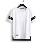 Spliced short sleeve white / S