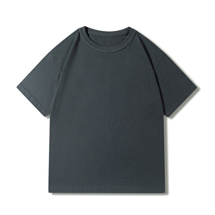 Sanben needle 300g heavy T-shirt cotton drop shoulder European size loose national fashion youth cotton round neck T-shirt custom printing