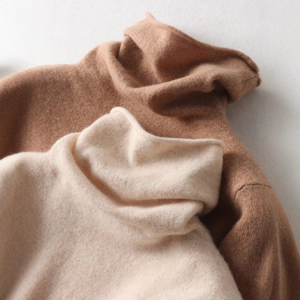 Curling pile collar woolen sweater women's 100 pure wool bottoming shirt autumn and winter New turtleneck cashmere knitted sweater
