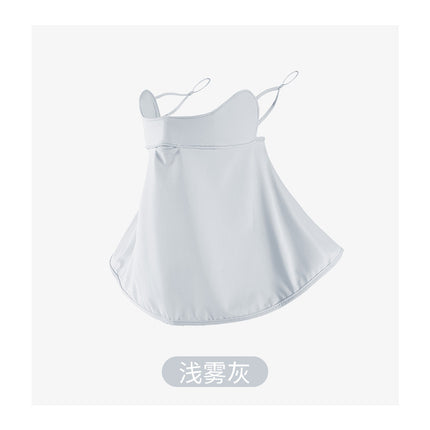 New ice silk sunscreen mask women's anti-ultraviolet breathable quick-drying face Gini sunshade veil riding face mask wholesale