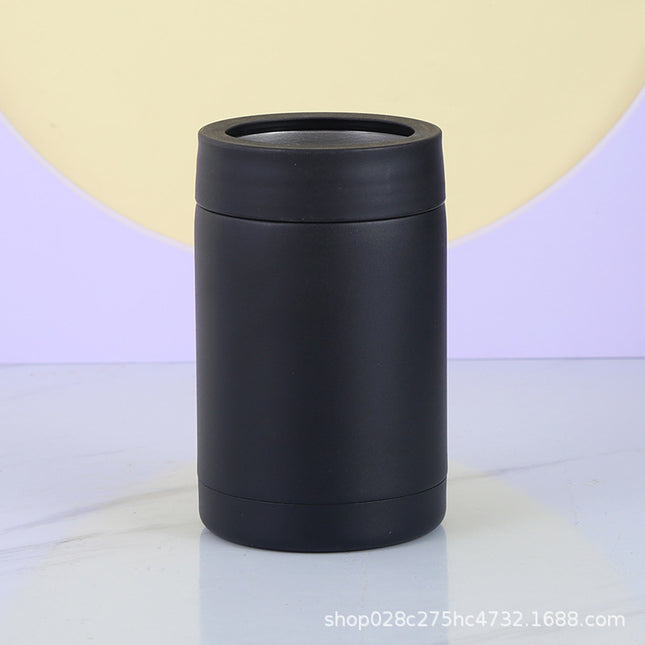 Cross-Border 12oz Double-Layer Vacuum Cold Storage Tank 304 Stainless Steel Beer Tank Outdoor Portable Car-Mounted Coke Tank Wholesale