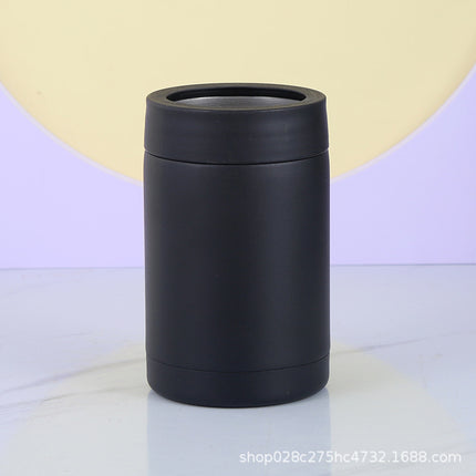 Cross-Border 12oz Double-Layer Vacuum Cold Storage Tank 304 Stainless Steel Beer Tank Outdoor Portable Car-Mounted Coke Tank Wholesale
