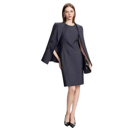 Ad Wool Suit Women's Autum 2025 New Popular High-End Business Wear Two-Piece Khaki Long-Sleeved Suit