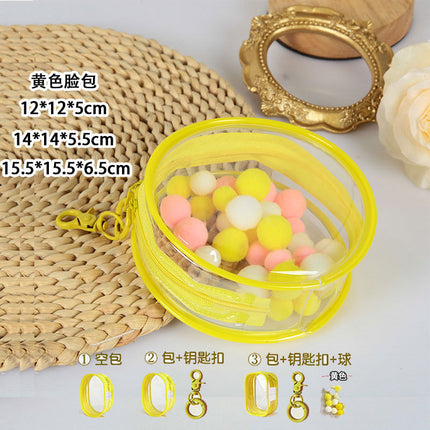 10cm Cotton Doll Pain Bag PVC Transparent Round Doll Tuanzi Walking Bag 15cm Doll Storage Bag