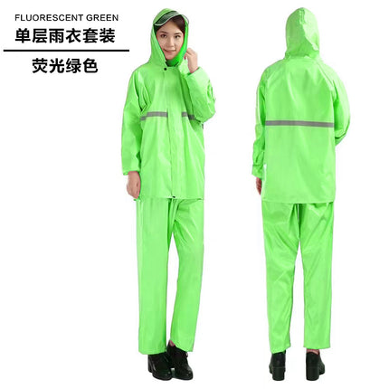 Oxford Cloth Raincoat and Rain Pants Set for Men, Thickened for Transportation and Electric Vehicles, Separate Full-Body Rainwear for Delivery Riders