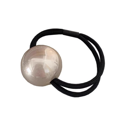 Cross-Border Popular Xiaohongshu Popular Dongdaemun Same Style Basic Large Pearl Hair Rope Women's Versatile Rubber Band Head Accessories