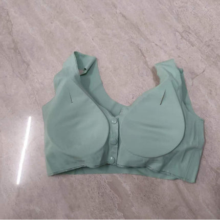 Plus size middle-aged and elderly mother's bra TikTok PDD live broadcast popular thin nursing front buckle lace underwear