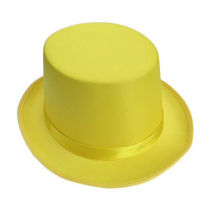 British Retro Gentleman Hat Black High Top Jazz Hat Stage Magic Hat Kidsren's Performance Hat Fashion High Top Hat