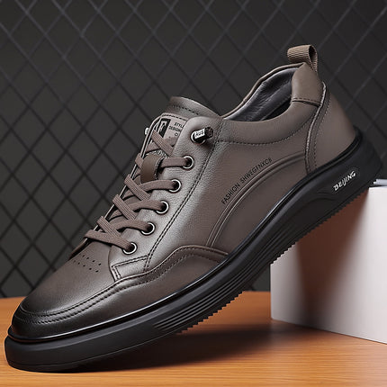 Board shoes men's 2023 spring new leather shoes casual comfortable soft bottom wholesale handmade men's shoes trend all-match Sports