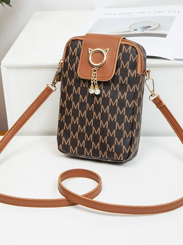 Classic Printed Mobile Phone Bag 2025 New Women Bags Women's Simple Small Bag Casual Western Style Crossbody Small Bag