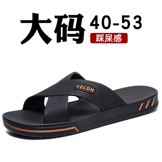 Men's Slippers Large Size Shoes Summer Home Slippers Bathroom Non-Slip Slippers Thick Sole Wear-Resistant Slippers Ready for Sale