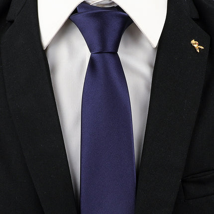 Tie Men's Forsuit Business Blue Striped Shirt Suit Hands Lazy People Zip-Free Wedding Trend