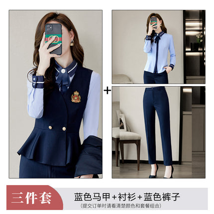 Kindergarten Teachers Garden Clothes Work Clothes Autumn and Winter New Kindergarten Teachers Vocational Middle School Students College Style suit Female dress