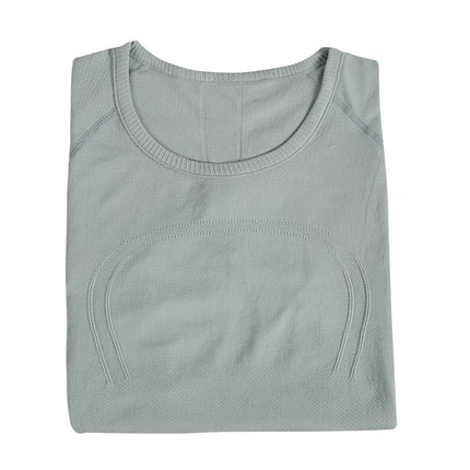Lulu Original Standard Swiftly Tech Sports Short-Sleeved T-Shirt Casual Running Breathable Fitness Yoga Wear for Women