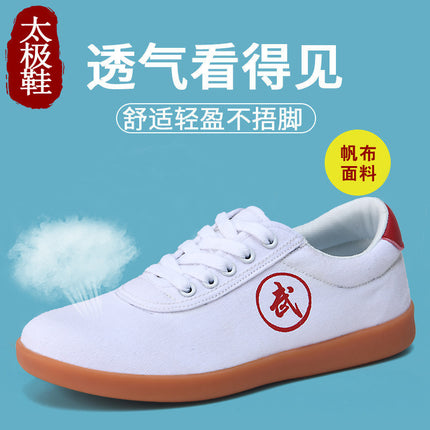 Large Size Tai Chi Shoes for Men and Women, Martial Arts Training Shoes, Soft-Soled Tai Chi Practice Shoes, Square Dance Shoes, Sports Shoes, Canvas Shoes