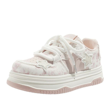 Beier Sweet White Sneakers for Women 2026 Spring New Versatile Fashionable Casual Thick-Soled High-Value Student Sneakers