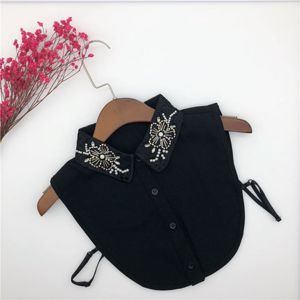 Temperament boutique white handmade garment collar inside warm fake collar women's fashion new foreign trade collar women