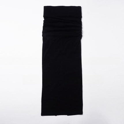 South Korea's Dongdaemun Spring and Summer New Style Slim High-Waisted Pleated Back Slit Figure-Showing Hip-Hugging Long Skirt for Women