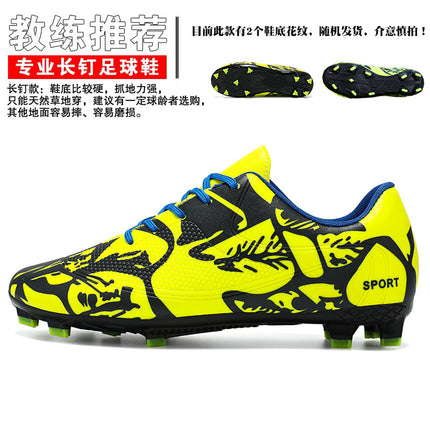Professional Training Football Shoes Low-top Leather Spikes Football sneaker Low-top Youth Sneakers plus size Cross-border