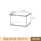 8706. flip-top pet high transparency box-short large size 1 piece pet high transparency