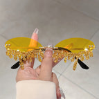 Gold frame yellow piece silver background yellow diamond