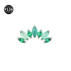 Teeth m0.9 / Green jade + green zirconium [head only]