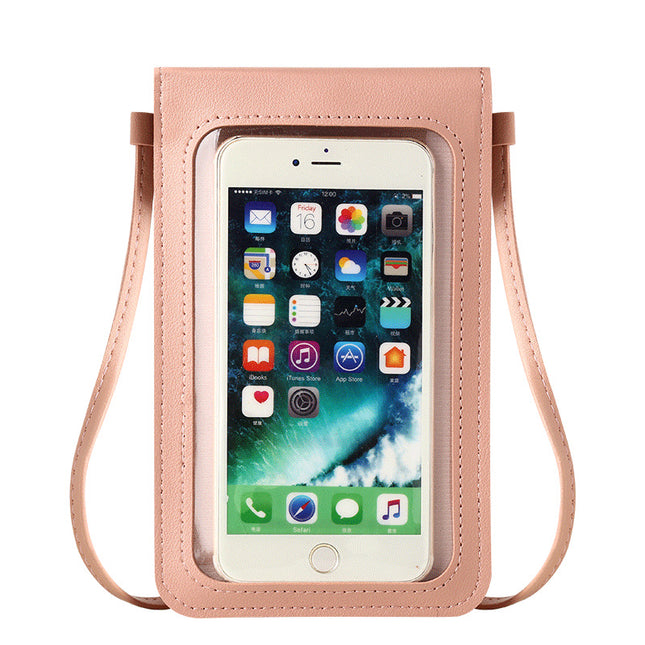 Mobile Phone Bag Women's Cross-Body Halter Mobile Phone Bag 2024 New Summer Vertical Style Lightweight Walking Touch Screen Small Bag