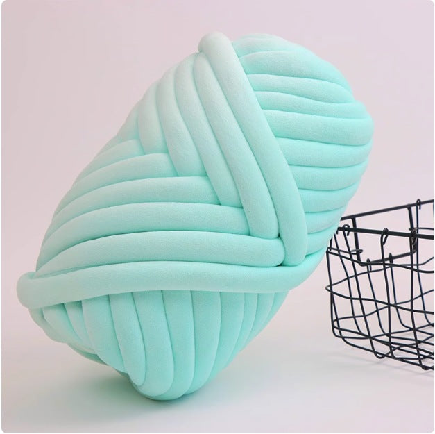 Extra Thick Filled Cotton Icelandic Velvet Wool Ball Woven Bag Pillow Handmade Blanket Cat Nest DIY Cat Nest Thick Wool