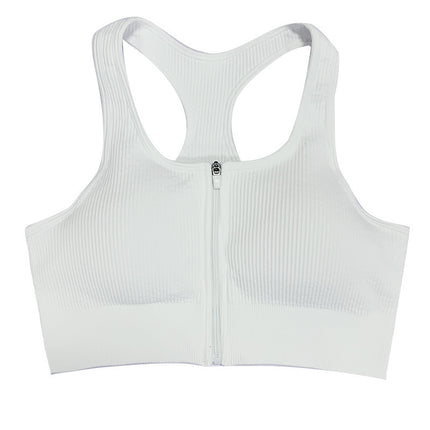 Cross-Border Hot-Selling Feminine Butt-Lifting Threaded Three-Dimensional Zipper Suit Shorts Bra Short-Sleeved Trousers Yoga Sportswear